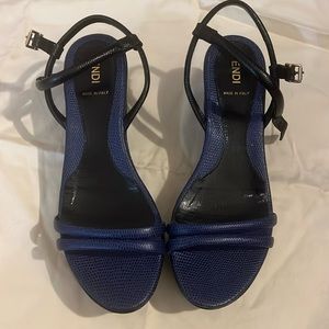 Fendi purplish blue sandals great condition.